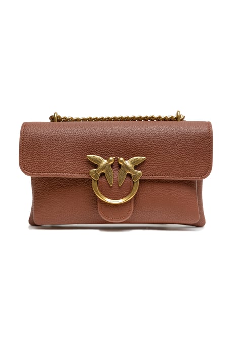 Bolso de Hombro Riga Boucle de Amor de Cuero Marrón - Image 1