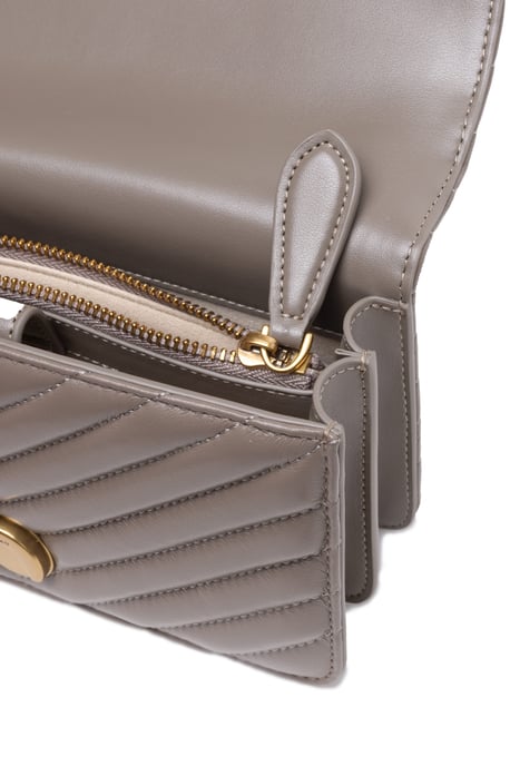 Bolso de hombro mini Love One de piel gris - Image 3