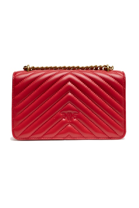 Bolso de hombro mini Love One de cuero rojo - Image 2