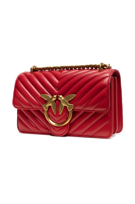 Bolso de hombro mini Love One de cuero rojo - Image 3