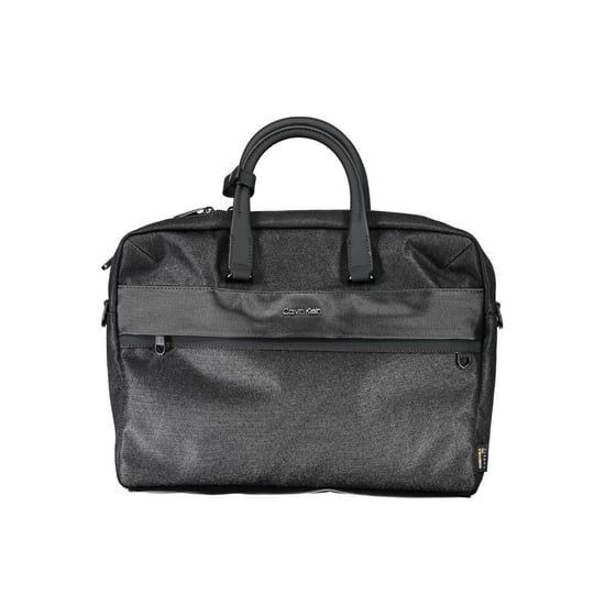 Bolso de mano de poliéster negro - Image 1