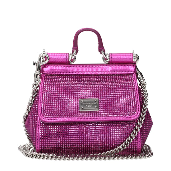 Bolso de mano de satén rosa - Image 1