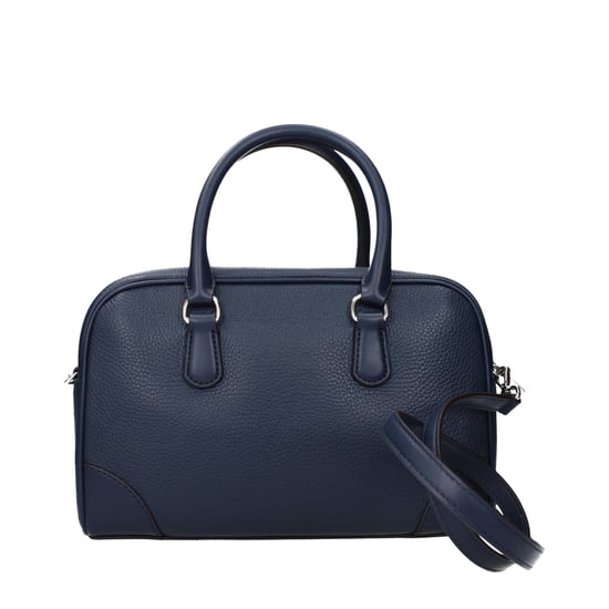 Bolso de mano de cuero azul - Image 2