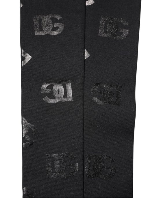 Mangas de brazo elásticas de lana con monograma DG negro - Image 4