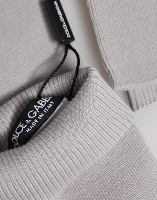 Guantes de dedo descubierto para hombre de lana virgen gris tejida - Image 2