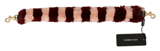 Accessorio de lujo para mujer con tira de hombro de piel de color burdeos y rosa de Dolce & Gabbana - Image 3