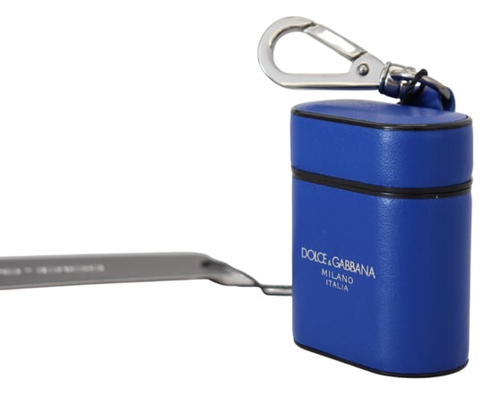 Estuche para AirPods de Mujer en Cuero Azul Elegante de Dolce & Gabbana - Image 2