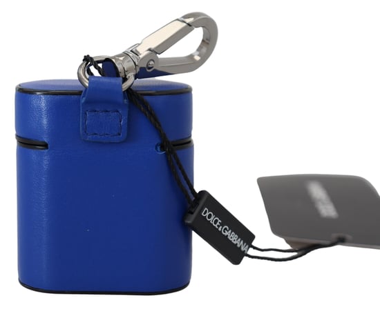 Estuche para AirPods de Mujer en Cuero Azul Elegante de Dolce & Gabbana - Image 3