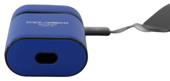 Estuche para AirPods de Mujer en Cuero Azul Elegante de Dolce & Gabbana - Image 4