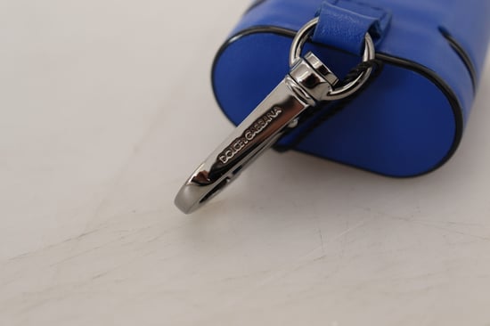 Estuche para AirPods de Mujer en Cuero Azul Elegante de Dolce & Gabbana - Image 6
