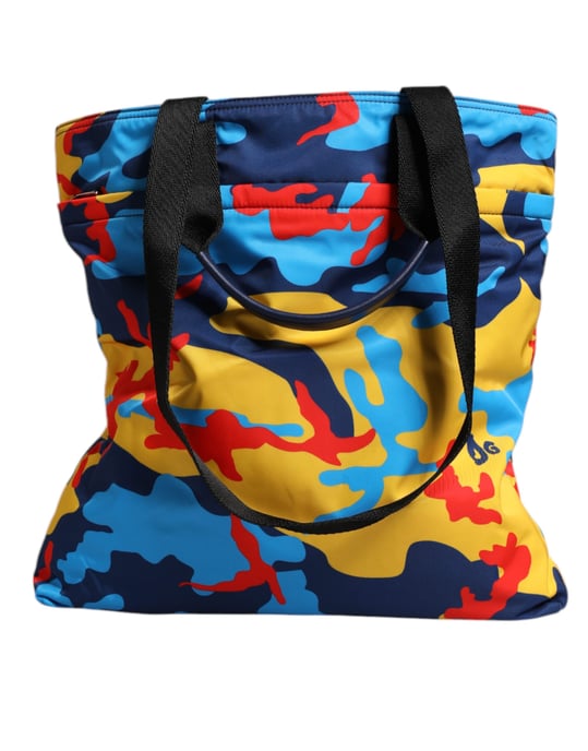 Bolso de compras de nailon camuflaje multicolor - Image 4