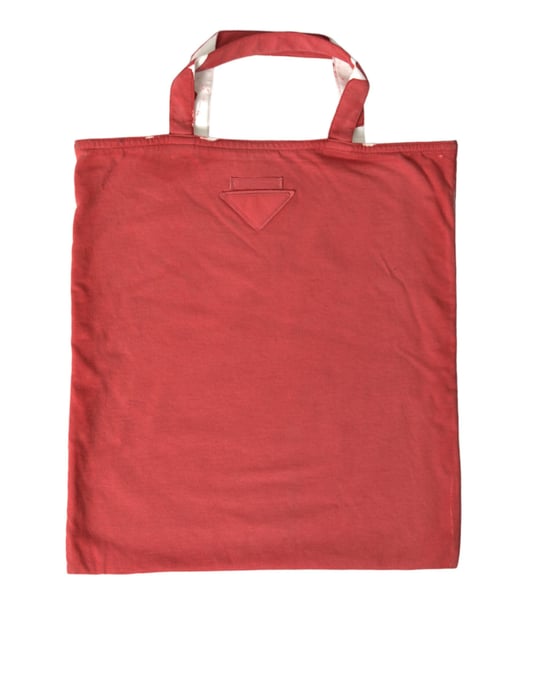 Bolsa de mano de tela con logo en jersey rojo - Image 1