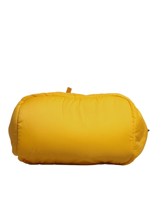 Bolso Tote de Mano y Hombro con Placa de Logo de Nailon Naranja Amarillo - Image 5