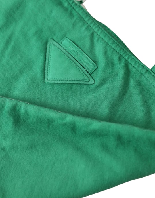 Bolsa de Compras de Tela de Jersey Verde con Logo en el Hombro - Image 3