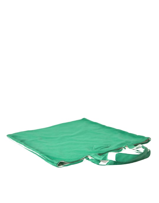 Bolsa de Compras de Tela de Jersey Verde con Logo en el Hombro - Image 4