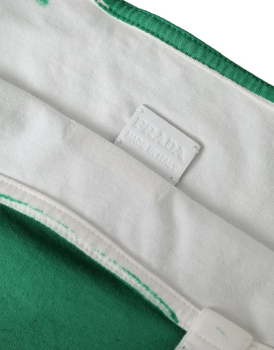 Bolsa de Compras de Tela de Jersey Verde con Logo en el Hombro - Image 5