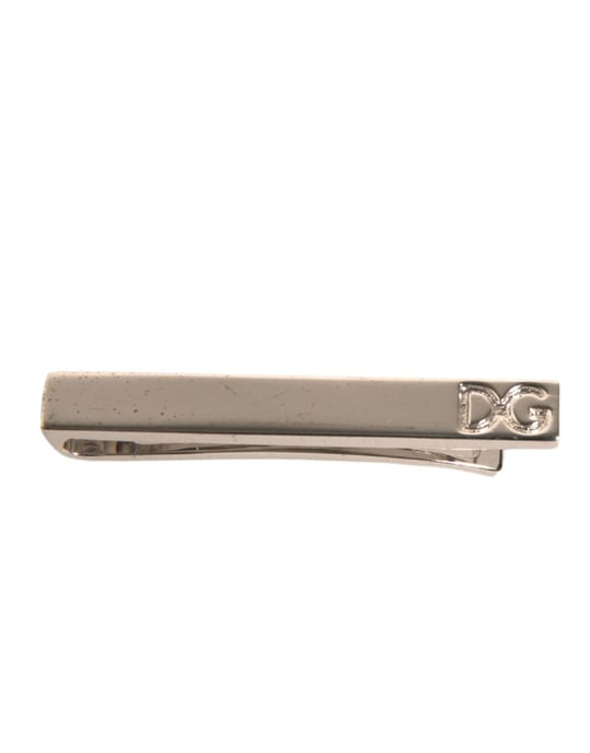 Clip de corbata de barra con logo en tono plateado de latón - Image 4