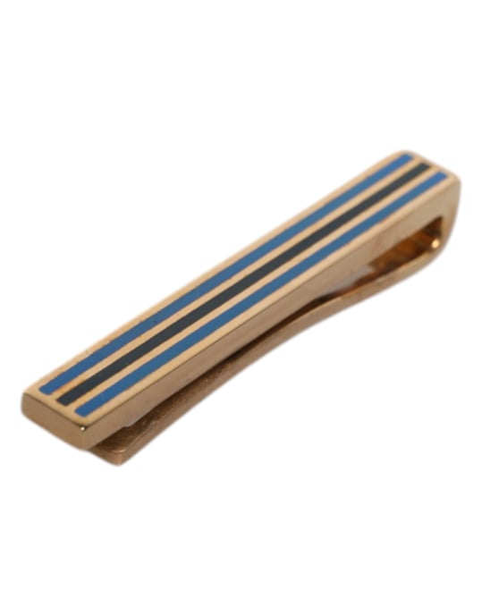 Clip de corbata de brass dorado con logo - Image 2