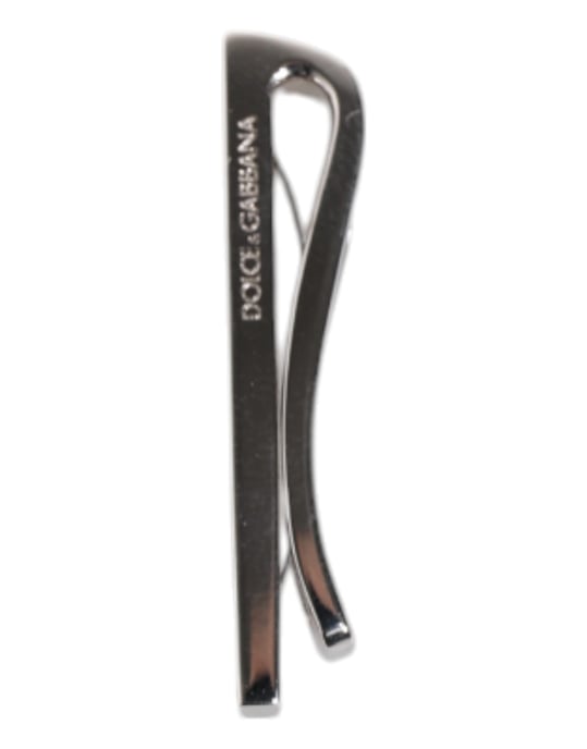 Clip de Corbata de Bronce con Logo en Tono Plateado - Image 3