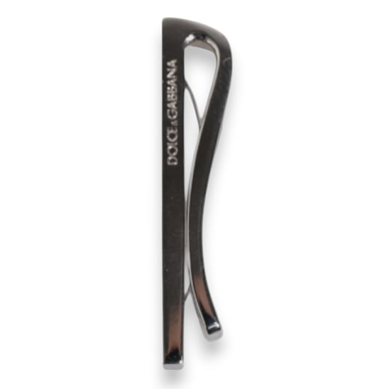 Clip de Corbata de Bronce con Logo en Tono Plateado - Image 4