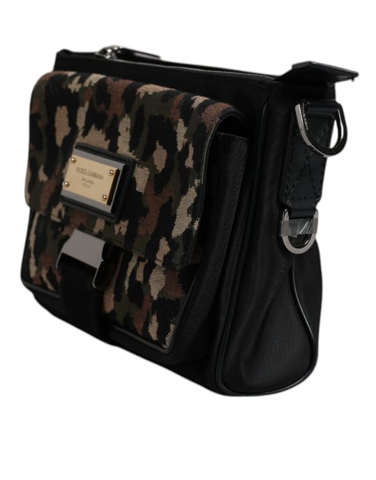 Bolso cruzado de jacquard leopard multicolor - Image 3