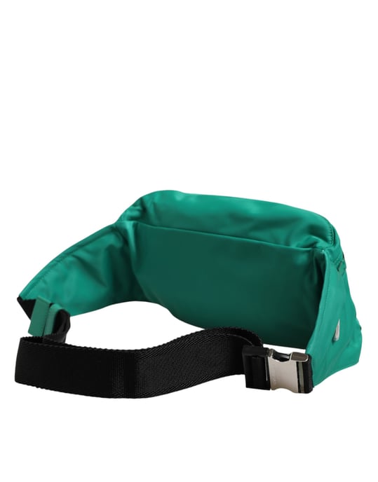 Mochila de Cintura de Nylon con Placa de Logo Verde para Hombre - Image 4