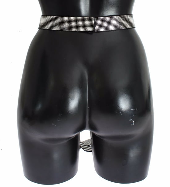 Cinturón de Cintura con Lazo de Cristales de Seda Negra Dolce & Gabbana para Hombre Elegancia - Image 3