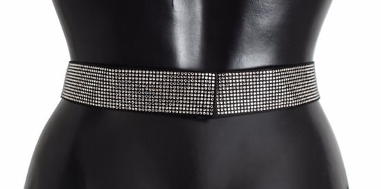Cinturón de Cintura con Lazo de Cristales de Seda Negra Dolce & Gabbana para Hombre Elegancia - Image 4