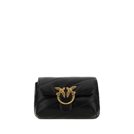 Bolso de Hombro de Cuero de Ternera Negra Bos Taurus - Image 1