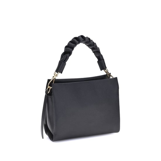 Bolso de Hombro de Cuero de Ternera Negro Bos Taurus - Image 2