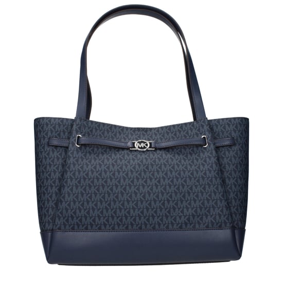 Bolso de hombro de tela azul - Image 1