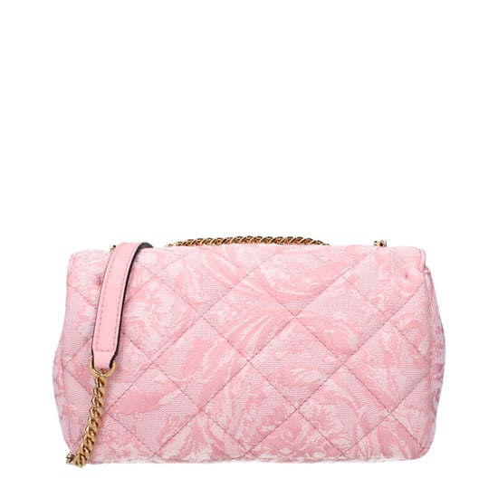 Bolso de hombro de tela rosa - Image 2