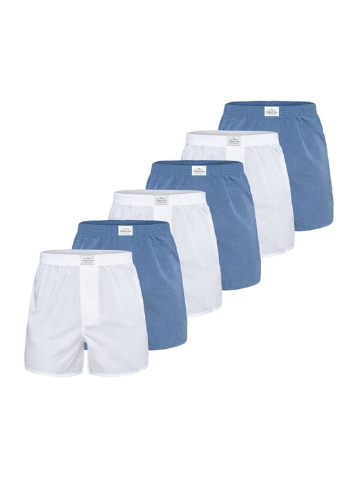 Lakeford & Sons Hombres Boxeador American Boxershorts Herren 6-Pack in klassischen Designs - Image 1