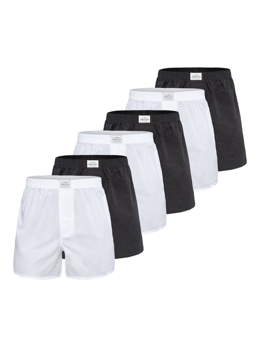Lakeford & Sons Hombres Boxeador American Boxershorts Herren 6-Pack in klassischen Designs - Image 1