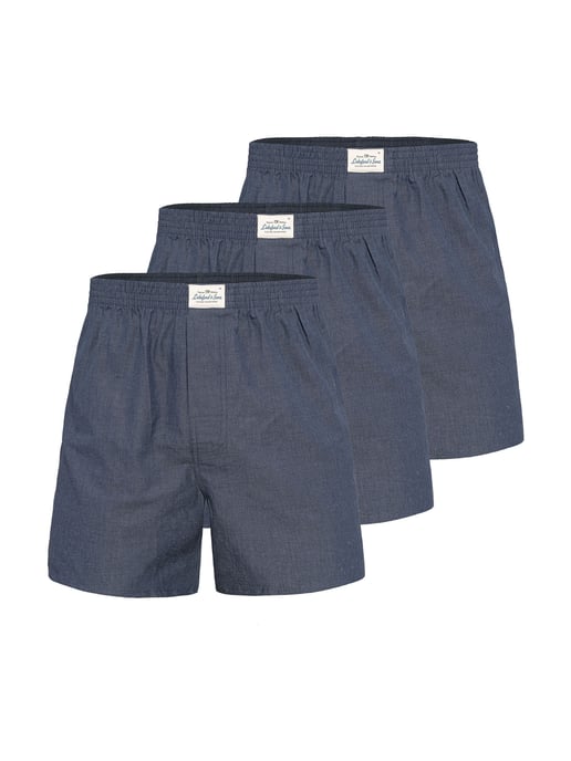 Lakeford & Sons Hombres Boxeador American Boxershorts Herren 3-Pack in klassischen Designs - Image 1