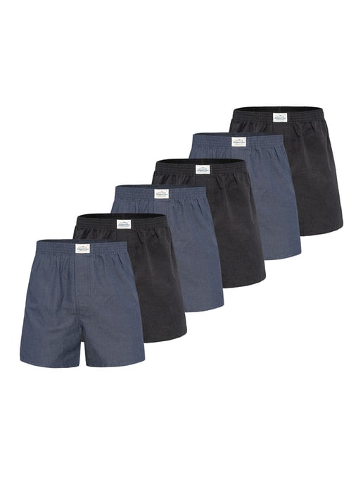Lakeford & Sons Hombres Boxeador American Boxershorts Herren 6-Pack in klassischen Designs - Image 1