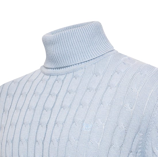 Cappuccino Italia Aosta Cable Pullover Azul - Image 2