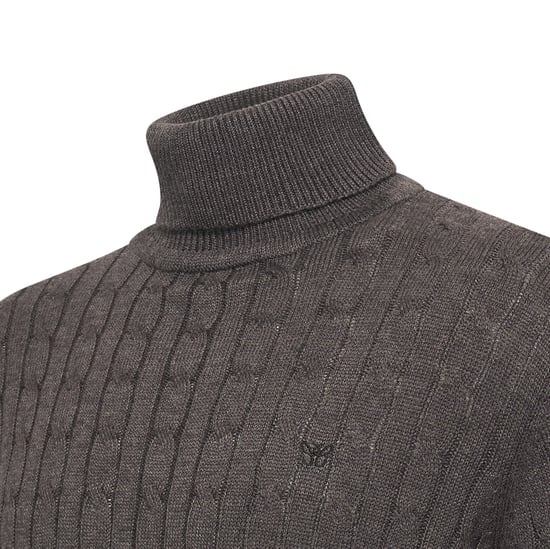 Cappuccino Italia Aosta Cable Pullover Gris - Image 2