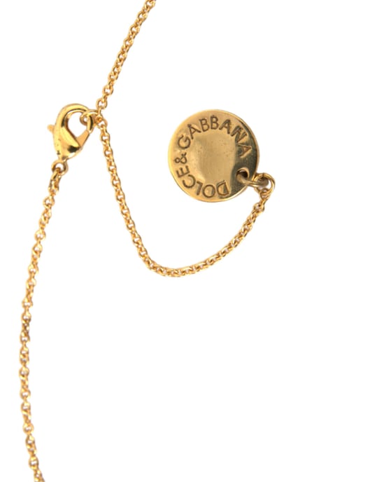Collar con colgante de corazón de perro en cadena de latón dorado - Image 2