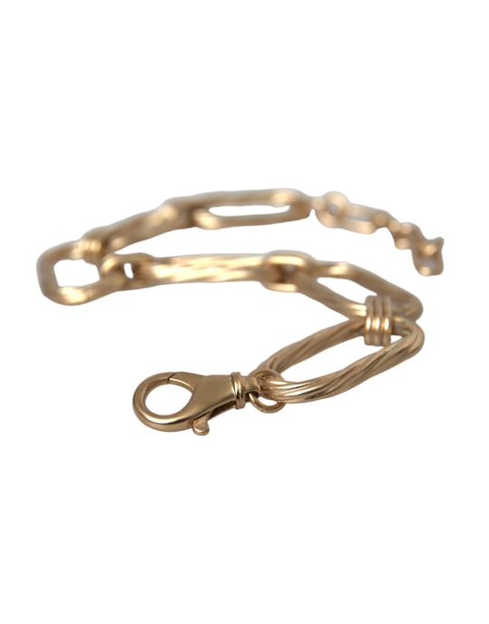 Collar de joyería con cadena de eslabones grandes en tono dorado y latón - Image 4