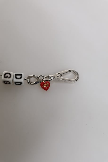 Pulsera de encanto con logo de dados de cuentas de latón tono plateado - Image 5