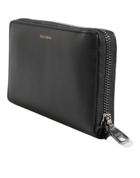 Billetera Continental de Cuero Exótico Embosado en Negro y Azul - Image 3