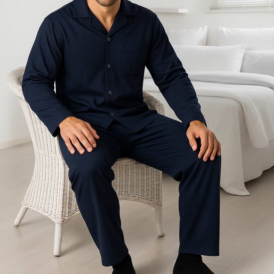 Conjunto de Pijama Térmico para Hombre con Camisa de Manga Larga y Pantalones para Noches Frías - Image 5