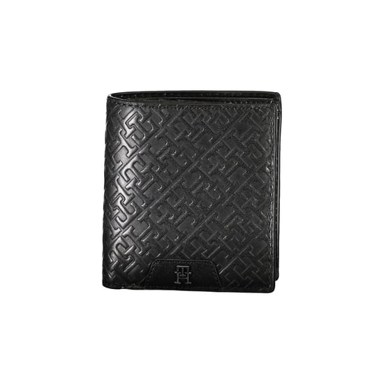 Billetera de cuero negro elegante de doble compartimento Tommy Hilfiger - Image 1