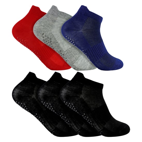 6 Pares de Calcetines Antideslizantes para Niños | Calcetines de Gimnasio, Yoga y Baile con Agarradores - Image 3