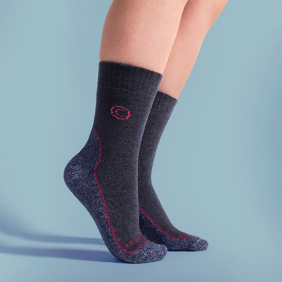Calcetines para senderismo y comodidad al aire libre para mujeres, con mezcla de lana y acolchados - Image 3