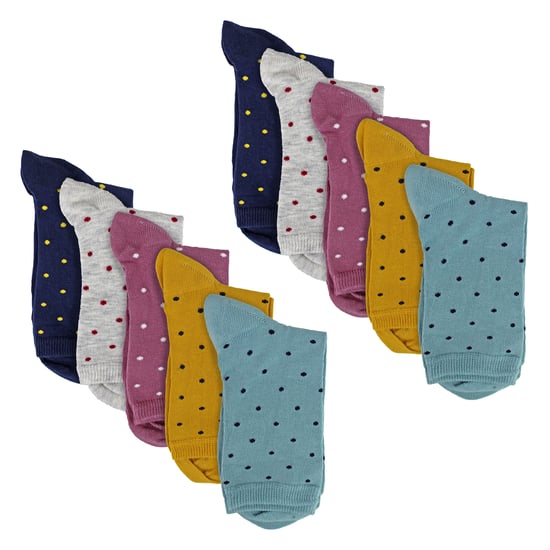 10 Pares de Calcetines para Dama con Lunares - Suaves Calcetines de Algodón para Uso Diario - Image 3
