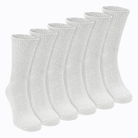 Calcetines Diabéticos de Algodón para Hombre - 6 Paquetes - Calcetines Cómodos Suaves y sin Ajuste para el Uso Diario - Image 1