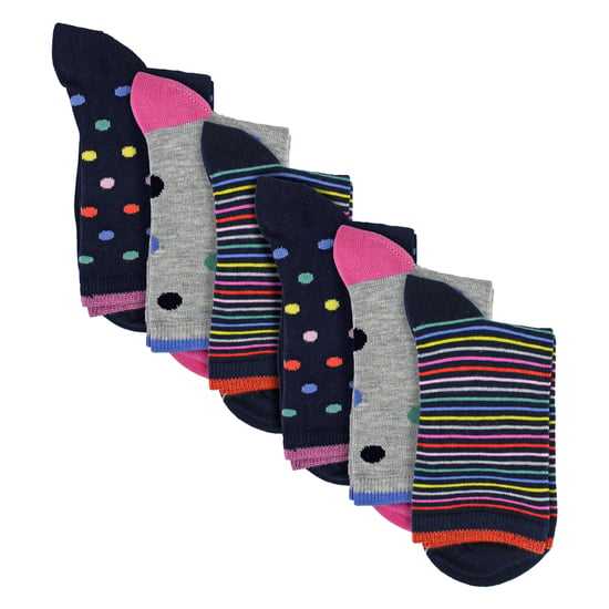 6 Pares de Calcetines para Mujeres con Fibras de Lunares y Rayas - Calcetines Diarios de Suave Algodón - Image 3