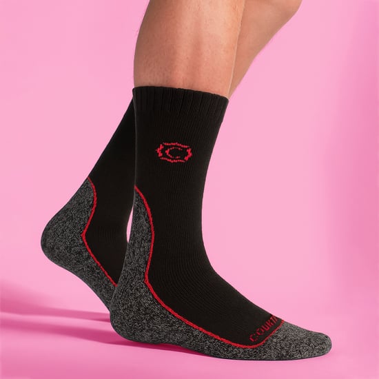 Calcetines para caminar de lana con mezcla y acolchados para hombres, ideales para senderismo y comodidad al aire libre. - Image 3